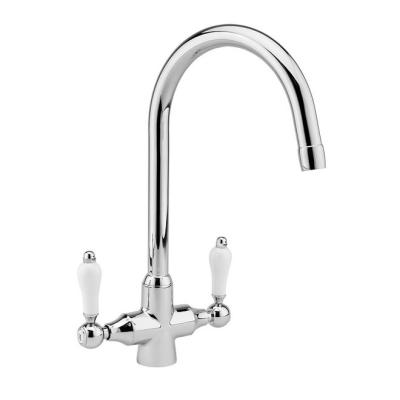 China Other Traditional Brass hot sale Cold and Hot Water Dual sink Handle kitchen mixer faucet for sale