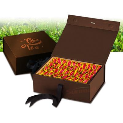 China Custom Recyclable High Quality Magnet Recyclable Folding Hardboard Gift Box Tea Bag Box Tea Packaging for sale