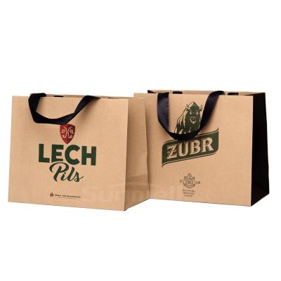 China Handmade Eco Friendly Printed Fabric Gift Bags Recycled Paper Packaging Bags For Clothes China Manufacturer for sale