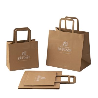 China Recyclable High Quality Low Price Paper Bag Custom Logo Printed Eco Friendly Recyclable Natural Brown Kraft Paper Bag for sale