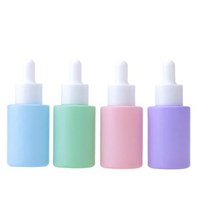 China Personal Care Cosmetic Essential Oil e Liquid Serum Clear Frosted 15ml 30ml 1/2 1oz Clear Frosted Glass Dropper Bottle for sale