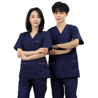 China 25-35 Years Hand GownsWomen Short Sleeve Operating Medical RoomMen Doctor Surgical GownsBrush Hand Pure Cotton Polyester 35 Workwear 65 for sale