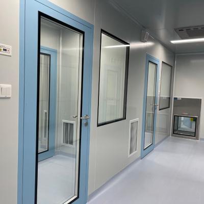 China Modular de aleación de aluminio doble vidrio templado ventanas para sala limpia habitación del hospital en venta