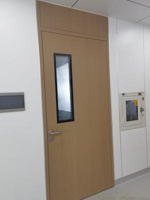 China Wooden Grain Steel Single Door For Hotel School Hospital Apartment for sale