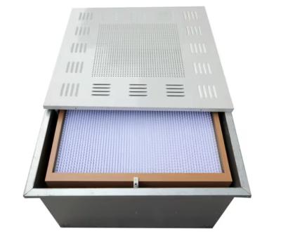 China Caja de filtro HEPA modular de acero inoxidable para la filtración de aire en salas limpias de hospitales en venta