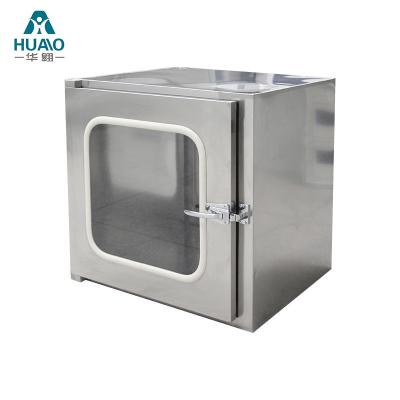 China Roestvrij staal 304 Transmissie venster Interlock Pass Box met UV lamp Interne afmetingen Te koop