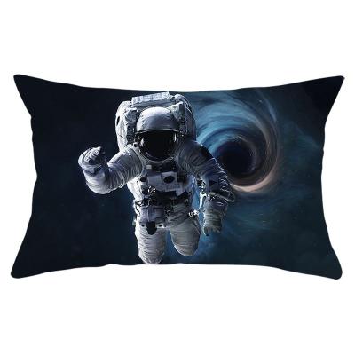 China Nordic Anti-Static Custom Space Astronaut Cover Waist Pillow Cover Leather Cushion Throw Cushion Covers for sale