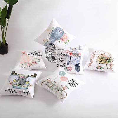 China Pattern Pillow Case Wedding Gift Decoration Pillow Cover Kiss Love Digital Printed Anti-Static Printed Cushion Cover Home Anti-Static Printed Home Pillow Case for sale