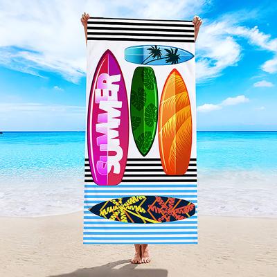 China Colorful Quick Dry Bath Towel Multifunctional Microfiber Beach Towel Beach Towel Colorful Safe For Kids Sports With Bag Packing for sale