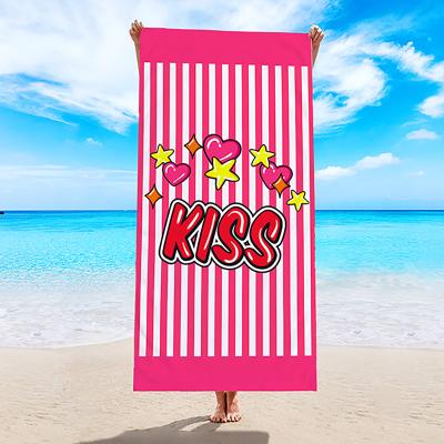 China Large Custom Oversized Printed Freestanding Beach Towel Sandy Summer Microfiber Kids Safe With Custom Logo Print for sale