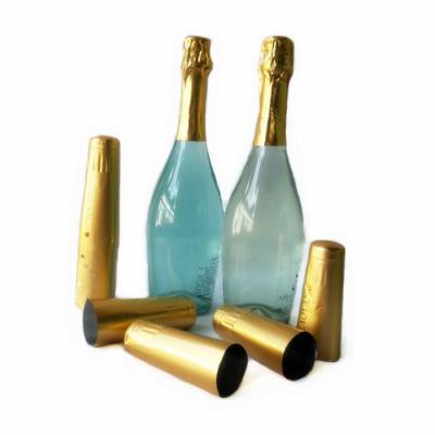 China De Fles van de glaswijn krimpt Kappen Gouden Zwart pvc hoofdlettersulessgs krimpt Te koop