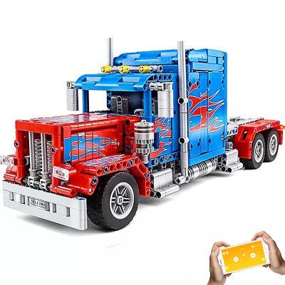 China Master Simulation Model Mold King 15001 Boys Building Blocks Moc Optimus Truck DIY Operate Brick Remote Control Kids Toys Educational Set for sale