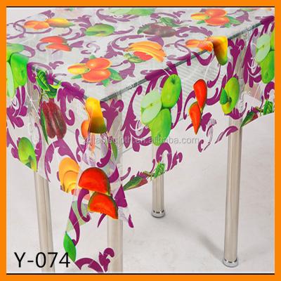 China Oilproof PVC Coating Thick Plastic Sheet Vinyl Tablecloths for sale