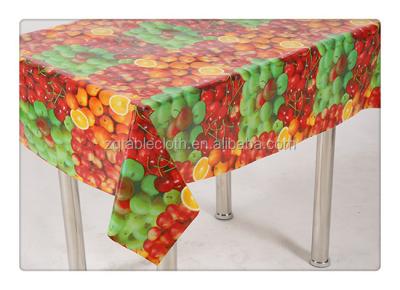 China Custom Wholesale Oilproof Restaurant Plastic PVC Tablecloth for sale