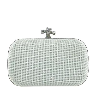 China High Quality Handmade Ladies Sparkle Crystal Rhinestone Box Purse Bow Clasp Wedding Party Clutch Evening Clutch Bag for sale