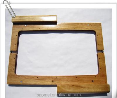 China 12.5inch purse nickel free solid wood frame with OEM, bag purse frame factory price for sale