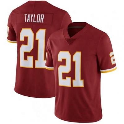 China Burgundy Pique Custom Made Antibacterial 21 Sean Taylor American Football Jerseys for sale