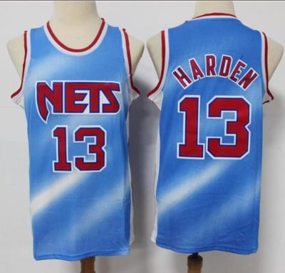 China Customized American Wear Antibacterial James Harden Basketball Jersey Blue Basketball 2020 2021 for sale