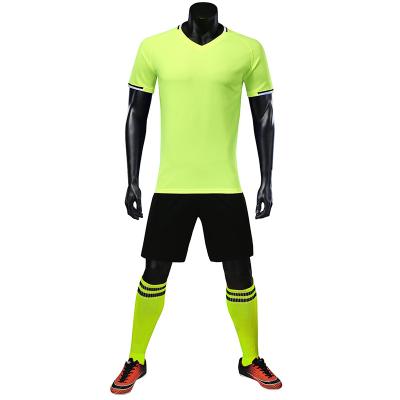 China Breathable Wholesale Custom Team Wear Men Soccer Shorts Sleevees Sports Football Jersey Uniform for sale