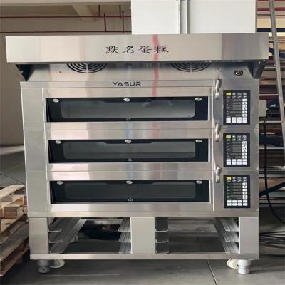 China pequeño horno los 40X60cm de la pizza de la cubierta de la bandeja 3 de Oven European 6 de la cubierta de la panadería 11kw en venta