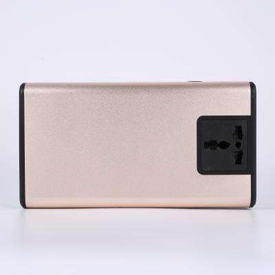 China mini invertor aluminum alloy power bank 65W protable battery protable inverter with powerbank for sale