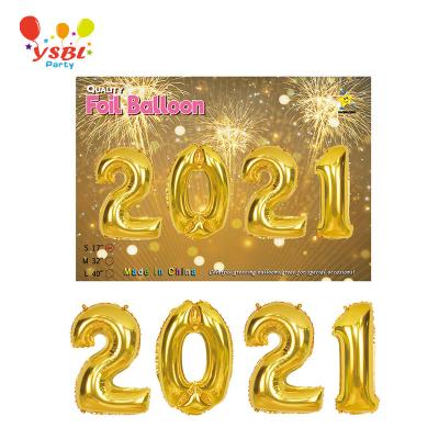 China Advertising Toy Amazon Hot Selling New Arrivals 16inch 2021 Balloons Party Supplies For Happy New Year Party Decorations for sale