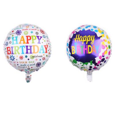 China Hot Sale Decoraton Promotional Toy/Gift Toy/Birthday Party Supplies Printing Happy Birthday 18inch Round Foil Balloon for sale