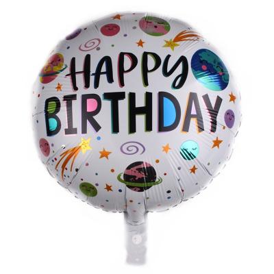 China Advertising Toy Hot Sell Party Decoration Kids Toys Happy Birthday 18inch Round Foil Balloon for sale