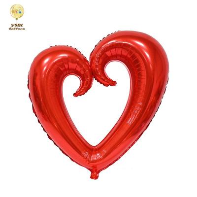 China Wedding Mother's Day Decorations Foil Balloons Love Heart Shape Helium Valentines Wedding Birthday Party Decorations for sale