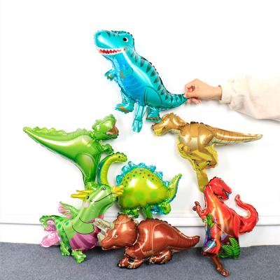 China Party Amazon Hot Selling Birthday Party Supplies Kids Mini Animal Foil Dinosaur Balloon Toys for sale