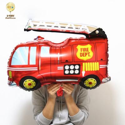 China 2019 New Arrivals Hot Selling Amazon Toy Advertising Foil Helium Car Shape Fire Engine Foil Balloon For Kids Toys for sale