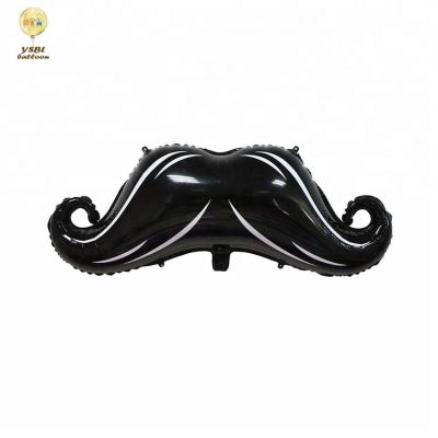 China Advertising New Design Mustache Foil Balloon Toy Valentines Gift Used Helium Mylar for Wedding Party Decorations for sale