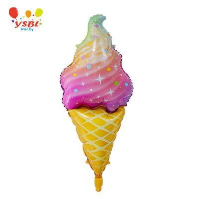 China Wedding Cheap Price New Arrivals Foil Helium Birthday Party Decoration Ice Cream Foil Balloon With Different Shape Design for sale