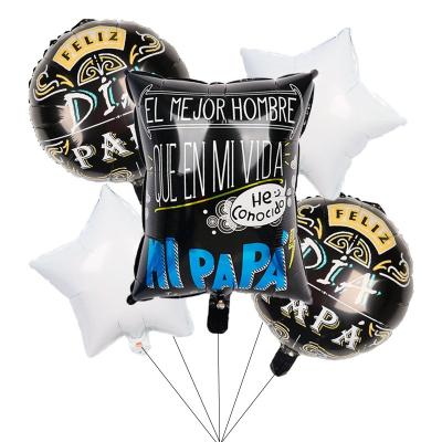 China Advertising 2021 spanish high quality toy decoration toy amazon father's day foil balloon globos set for sale