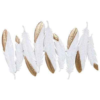 China Living Room Background Wall Decor White Feather Design Wall Hanging Scandinavian French Decoration for sale