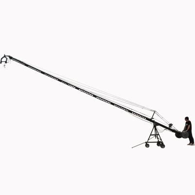 China 10m High Quality High Quality Triangle Jimmy Jib Camera Crane with 2-Axis Pan Tilt Head for sale