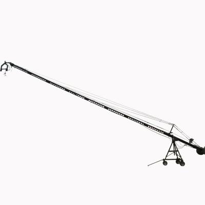 China Aluminum Alloy Factory Supply 12m Camera Jimmy Jib Crane With 2 Axis Motorized Shooting Pan Tilt Head For Film for sale