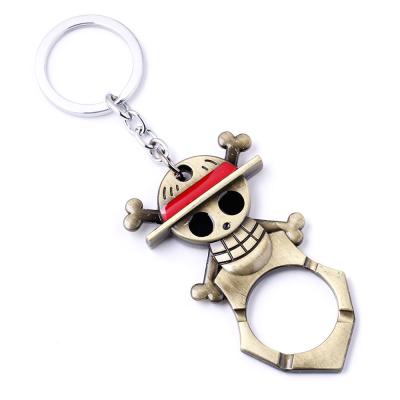 China Metal Anime One Piece Star With One Key Chain Bronze Pendant Holder For Fan's Gift for sale