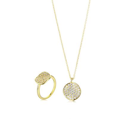 China TRENDY 2022 New Arrival Best Sell Trendy 14k Gold Plated Chain Necklace Round Charm Hypoallergenic Diamond for Woman for sale