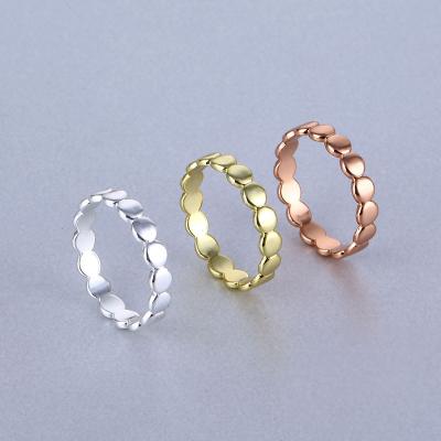 China TRENDY Fine Jewelry 18K Gold Plated Wholesale 925 Sterling Silver Metal Dot and Phase Ring For Women for sale