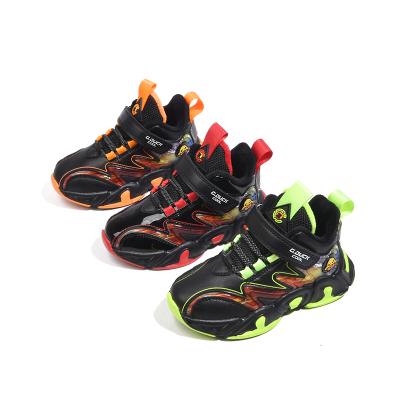 China Mix Color Kids PU Breathable Sports Running Kids Plush Casual Shoes Sneaker Shoes for sale