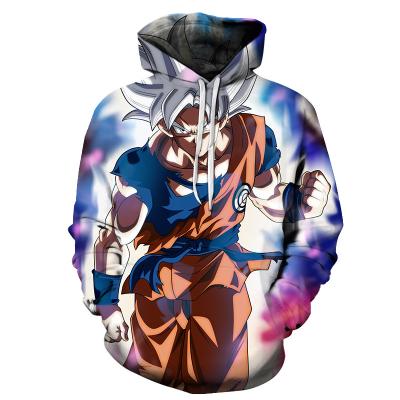 China Custom Dragonball Logo Dragonball Pullover Men's Anti-wrinkle Digital Printing Sweatshirt Boy Hoodie Fashion Loose Anime Hoodie for sale