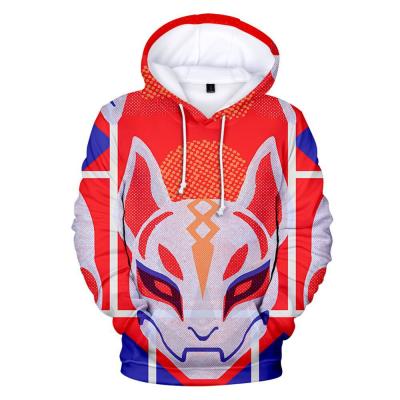 China custom mens 3d Fortnite anime print sweatshirts hoodies mens Anti-wrinkle Anti-wrinkle OEM sublimation pullover for sale