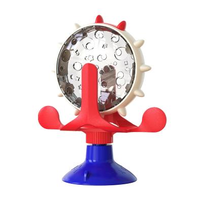 China Hot Selling Plastic Windmill Toys Cat Windmill Spinning Toy Interactive Factory Viable With Pet Snacks for sale