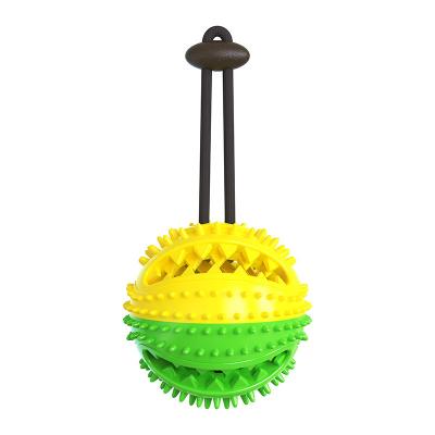 China Viable Perfect Quality Sucker Pull Rope Sounding Teeth Ball Dog Bite Training Dog Grinding Toy for sale