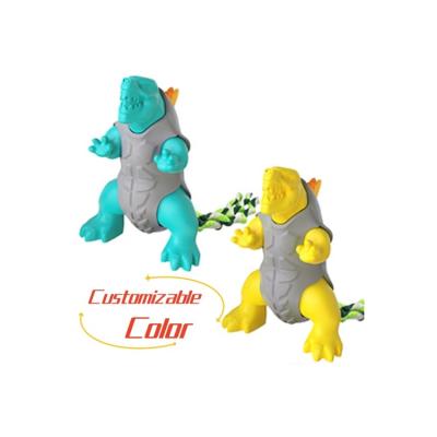 China Viable Hot Selling Pet Bite Cleaning Outdoor Dog Training Chew Toy Godzilla Toy For Large Dog for sale