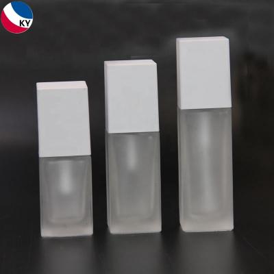 China Thick Wall Frosted White Personal Care 30ml Glass Spray Bottles for sale