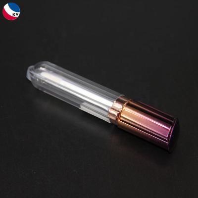 China Cosmetics 4.5Ml 5Ml Round Clear Empty Plastic Lip Gloss Tube Container for sale