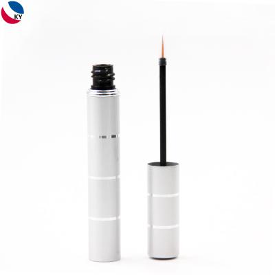 China Cosmetic Container Cosmetic Liquid Gold Aluminum Tubes Packaging Eyeliner Container With Brush Applicator for sale