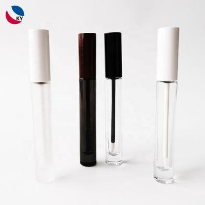 China New eco-friendly custom logo lip gloss packaging glass bottle lip gloss tubes cosmetic wholesale with magic wands for sale